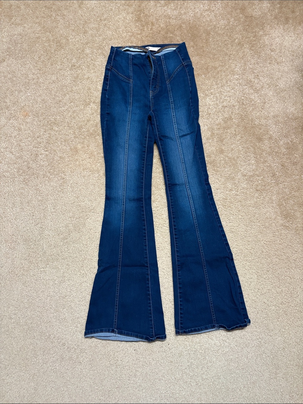 SO Dark Blue High-Rise Flare Jeans